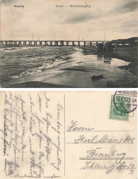 Misdroy Insel Wollin Pommern Seebruecke Miedzyzdroje o 1913