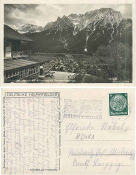 Mittenwald vom Latscheneck AK  o 16.9.1935