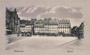 Mittweida Sachsen Markt * um 1910