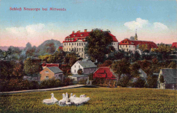 Zschöppichen Mittweida Sachsen Schloss Neusorge gebraucht 1931