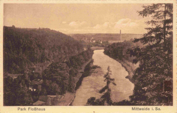 Mittweida Sachsen Park Floßhaus * um 1930