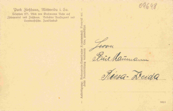 Mittweida Sachsen Park Floßhaus * um 1930