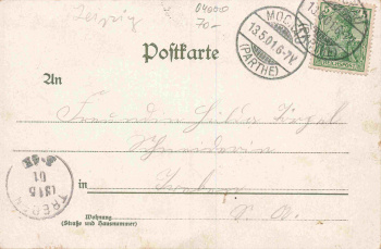 Mockau Leipzig alte Gasthof Litho o 1901