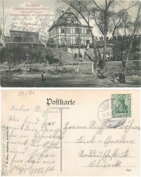 39291 Möser Restaurant Hohenwarthe Elbschlößchen o 26.6.1908