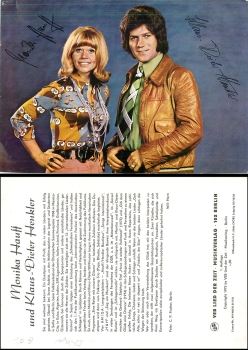 Monika Hauff and Klaus-Dieter Henkler large card approx. A5 1975