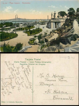 Montevideo Playa Capurro gebr. ca. 1920