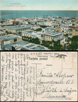 Montevideo, Vista Parcial de la Cuidad Uruguay o 2.3.1925
