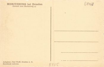 01468 Moritzburg Restaurant goldene Brezel * um 1930