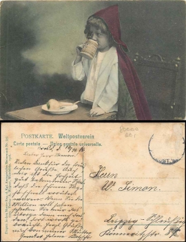 Münchner Kindl, Bierseidel, Rettich, gebr. 14.10.1906