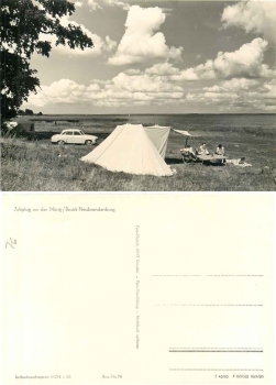 17192 Müritz Zeltplatz PKW Wartburg 311 *1962