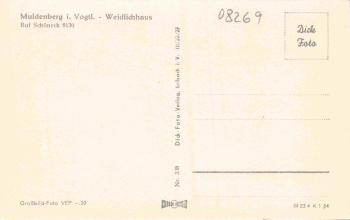 Muldenberg Vogtland Weidlichhaus * 1964
