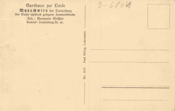 Munschwitz Leutenberg Thüringen * um 1920
