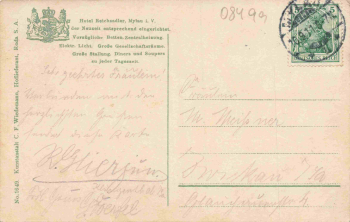 Mylau Reichenbach Vogtland Hotel Reichsadler o 1911