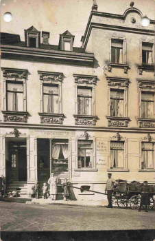 Reichenbach (Vogtland) – Carl Schard Greengrocer’s – Mylau Brewery Advertising Sign – c. 1920