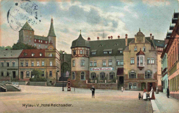 Mylau Reichenbach Vogtland Hotel Reichsadler o 1911