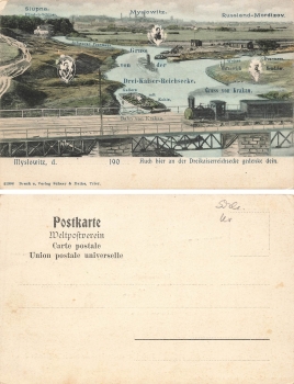 Myslowice Silesia Three Emperors Reichsecke Myslowice * around 1900