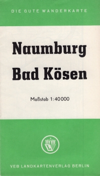 Naumburg Bad Kosen hiking map around 1957