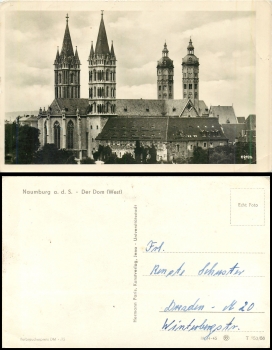 06618 Naumburg Saale Dom gebr. 1956