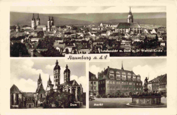 Naumburg Saale Mehrbildkarte o 1956