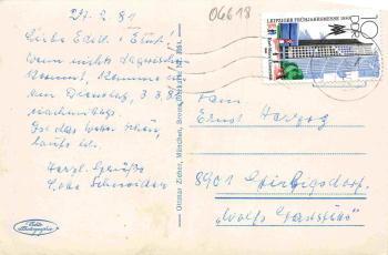 Naumburg (Saale) – panoramic view, postcard from around 1940.