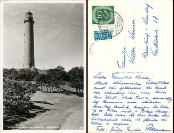 Nebel Amrum lighthouse o 8.6.1953