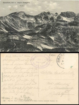 Nebelhornhaus im Allgäuer Hochgebirge, gebr. ca. 1911