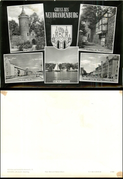 Neubrandenburg large map approx. A5 *1965