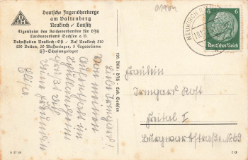 01904 Neukirch Lausitz German Youth Hostel DJH at Valtenberg o 1938