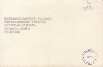 01904 Neukirch Lausitz Mothers and Children Convalescent Home Print template circa 1956 Hanich-Verlag