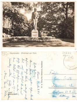 Neumuenster memorial at the pond o around 1920
