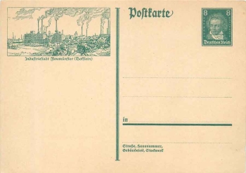 Neumunster postal stationary 8 Pfennig Beethoven * around 1927