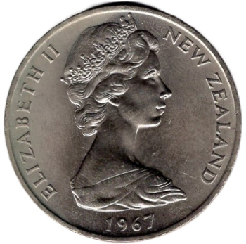 Neuseeland 1 Dollar 1967 Elisabeth II.