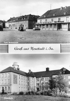 01844 Neustadt Sachsen HO-Cafe "Wochenpost" Oberschule * 1962