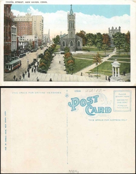New Haven Connecticut Chapel Street *ca. 1920