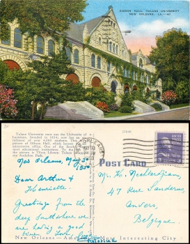 USA Louisiana New Orleans Gibson Hall Tulans University  o 1950
