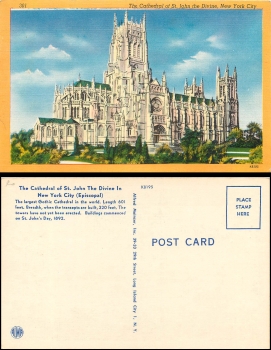 USA New York City Cathedral St. John *ca.1950