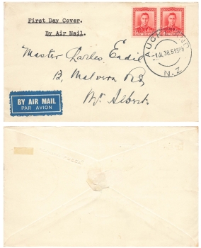 New Zealand FDC o Auckland 1.7.1938