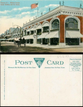 Newport Rhode Island Bellevue Avenue Adrian Building Casino *ca. 1910