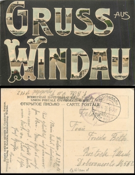 Lettland Windau Ventspils Feldpost 167 V 168 Torpedoboot 107 o 29.4.1916