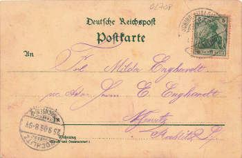 02708 Niedercunnersdorf Gerichtskretscham Schule Litho o 1906