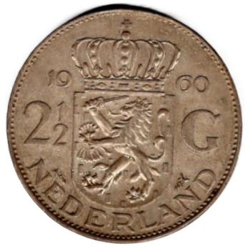 Niederlande 2 1/2 Gulden 1960 Juliana