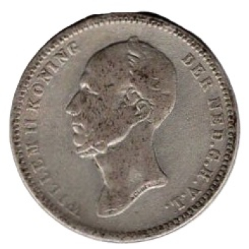 Niederlande 25 Cent 1848 Willem II