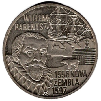 Niederlande 5 Euro 1996 Willem Barentsz Medaille