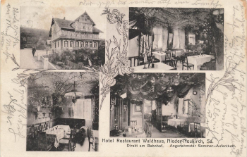 01904 Niederneukirch Hotel Waldhaus Railway Post Office Dresden-Bischofswerda Train 853 1911