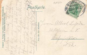 01904 Niederneukirch Hotel Waldhaus Railway Post Office Dresden-Bischofswerda Train 853 1911