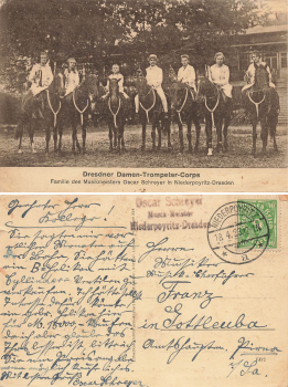 Niederpoyritz Dresden Ladies Trumpeter Corps Oscar Schreyer Autograph o 1923