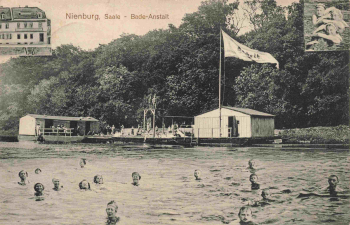 06429 Nienburg Saale Bade Anstalt o 1916
