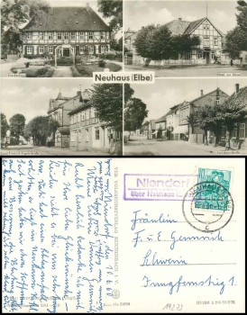 19273 Niendorf about Neuhaus (Elbe) country postmark on postcard o 10.6.1960