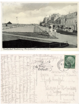 26548 Norderney Kurpromenade mit Tennisplätzen o 10.8.1939