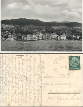 Ulvik Norge stamp Deutsche Seepost Nordd. Lloyd Bremen June 2, 1939